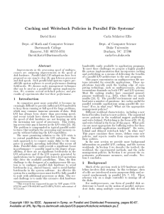 Caching and Writeback Policies in Parallel File Systems