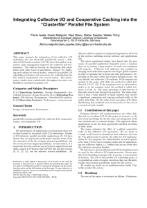 Integrating Collective I/O and Cooperative Caching into the