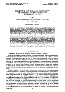 sequential and parallel complexity of approximate