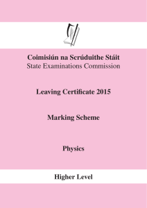 marking scheme - thephysicsteacher.ie