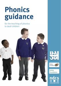 for the teaching of phonics to deaf children