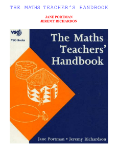 the maths teacher`s handbook
