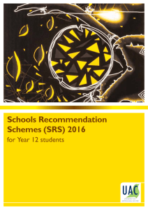 Schools Recommendation Schemes (SRS)