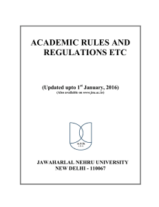 academic rules and regulations etc