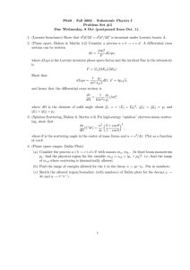 P640 – Fall 2003 – Subatomic Physics I Problem Set #3 Due