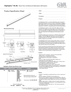 Product Specification Sheet