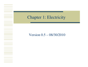 Chapter 1: Electricity