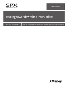 Marley cooling tower downtime instructions user manual