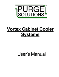 Vortex Cabinet Cooler Systems User`s Manual
