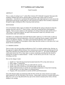 SCT Ventillation and Cooling Study