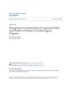 Management Commitment In Occupational Safety And Health As It