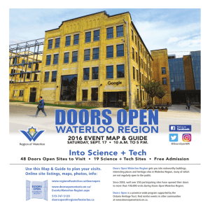 Doors Open Waterloo Region Map and Guide
