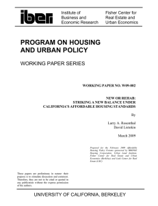 New or Rehab - Berkeley Program on Housing and Urban Policy