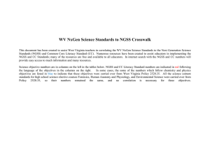 WV NxGen Science Standards to NGSS Crosswalk