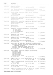 Tariff Concessions - Chapter 63 - Department of Immigration and