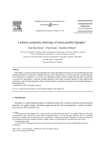 Linkless symmetric drawings of series parallel digraphs