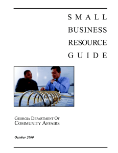 SMALL BUSINESS RESOURCE GUIDE