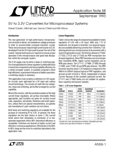 AN58 - 5V to 3.3V Converters for Microprocessor Systems