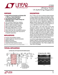 LT1533 - Ultralow Noise1A Switching Regulator