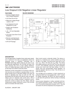 Low Dropout 0.5A Negative Linear Regulator