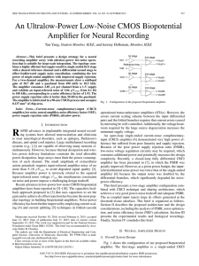 An Ultralow-Power Low-Noise CMOS Biopotential Amplifier for