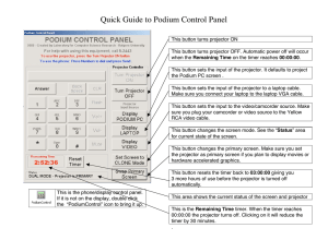 Quick Guide to Podium Control Panel