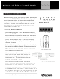 Volume and Select Control Panels