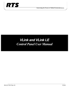 Vlink Control Panel Users Manual