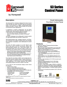S3 Series Control Panel - Gamewell-FCI