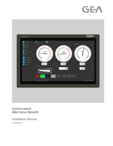 Control panel GEA Omni Retrofit Installation Manual