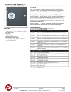 relay control panel (rcp)