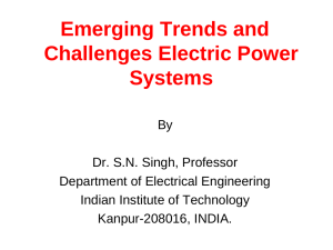 Emerging Trends and Challenges Electric Power Systems