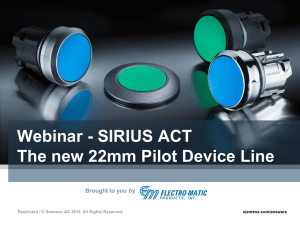 Webinar - SIRIUS ACT The new 22mm Pilot Device Line