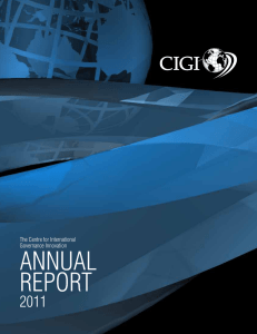 CIGI Annual Report 2011 - Centre for International Governance