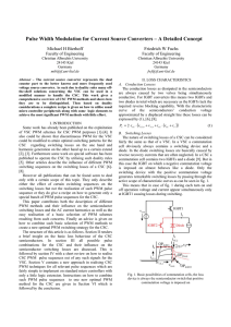 Pulse Width Modulation for Current Source Converters – A Detailed