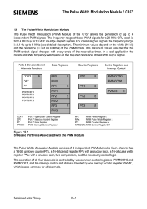 The Pulse Width Modulation Module / C167