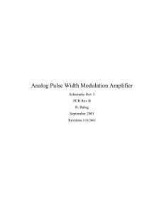 Analog Pulse Width Modulation Amplifier