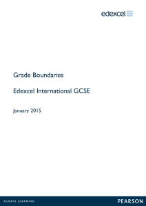 Grade Boundaries Edexcel International GCSE
