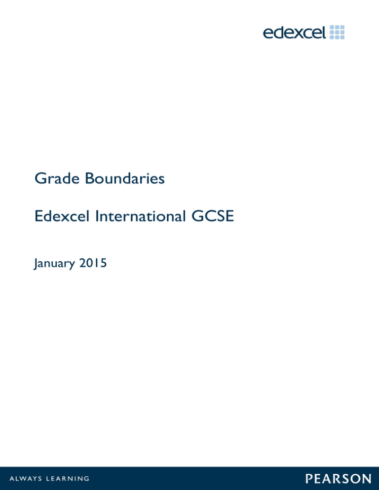 edexcel english coursework grade boundaries