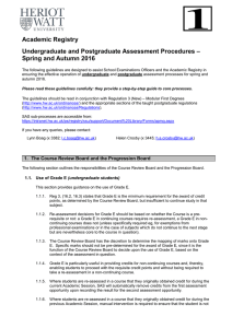 Undergraduate and Postgraduate Assessment Procedures