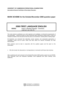 IGCSE English Nov. 2008 Paper 2