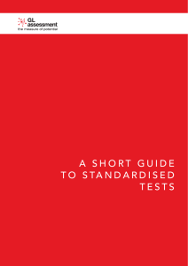 A short guide to standardised tests