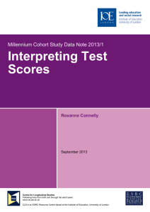 Interpreting Test Scores - Centre for Longitudinal Studies