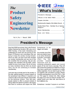 Product Safety Engineering Newsletter