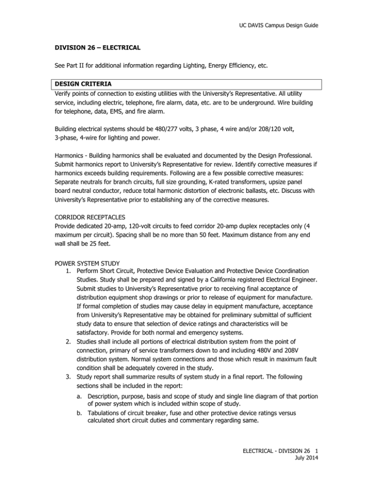 DIV 26 Electrical 14 Design and Construction Management