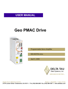 1 USER MANUAL ^2 Geo PMAC Drive