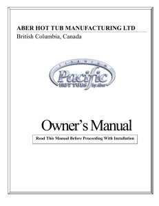 2001 Pacific Spas Owners Manual