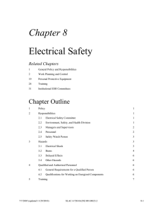 ESH Manual Chapter 8: Electrical Safety