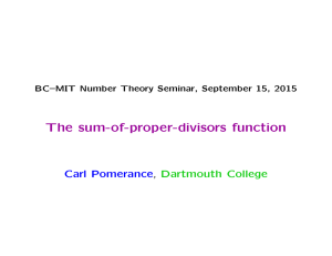 The sum-of-proper-divisors function