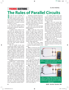 The Rules of Parallel Circuits